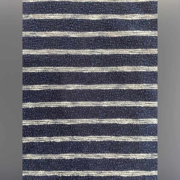 Marine Layer Britton saddle long sleeve navy and white striped crew, size XS - Picture 6 of 6